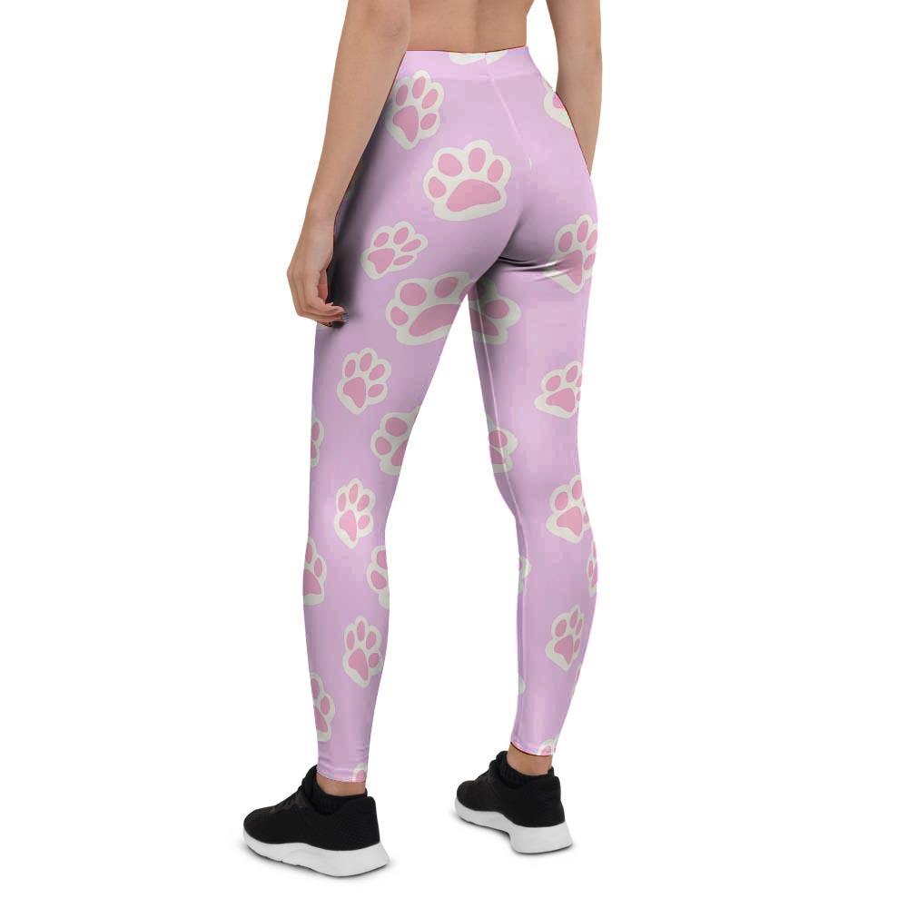 Pink Pastel Paw Women's Leggings-grizzshop