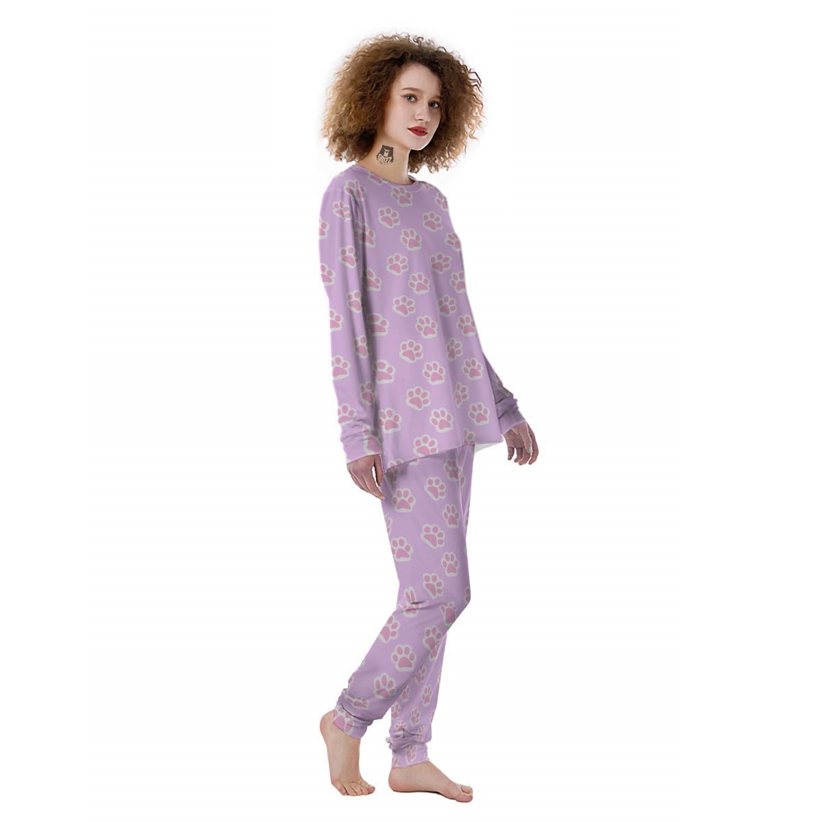 Pink Pastel Paw Women's Pajamas-grizzshop