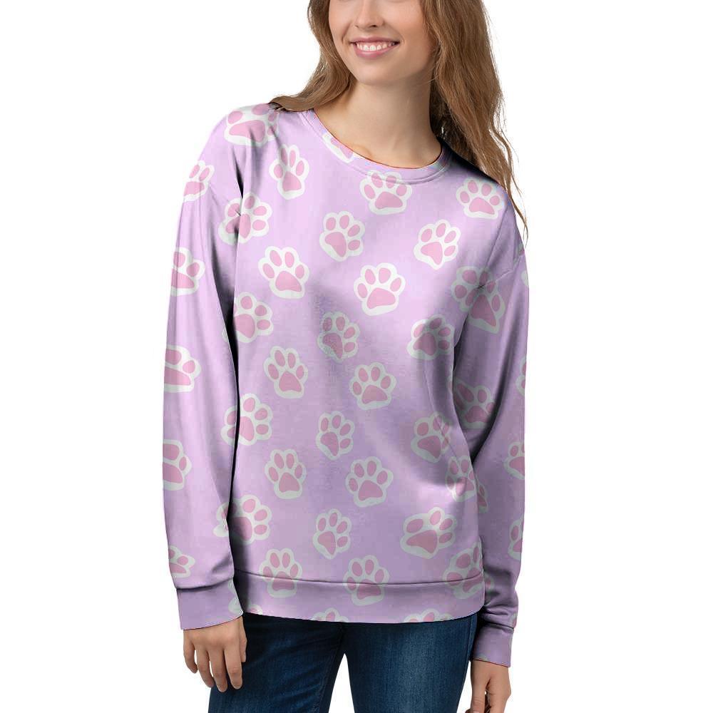 Pink Pastel Paw Women's Sweatshirt-grizzshop