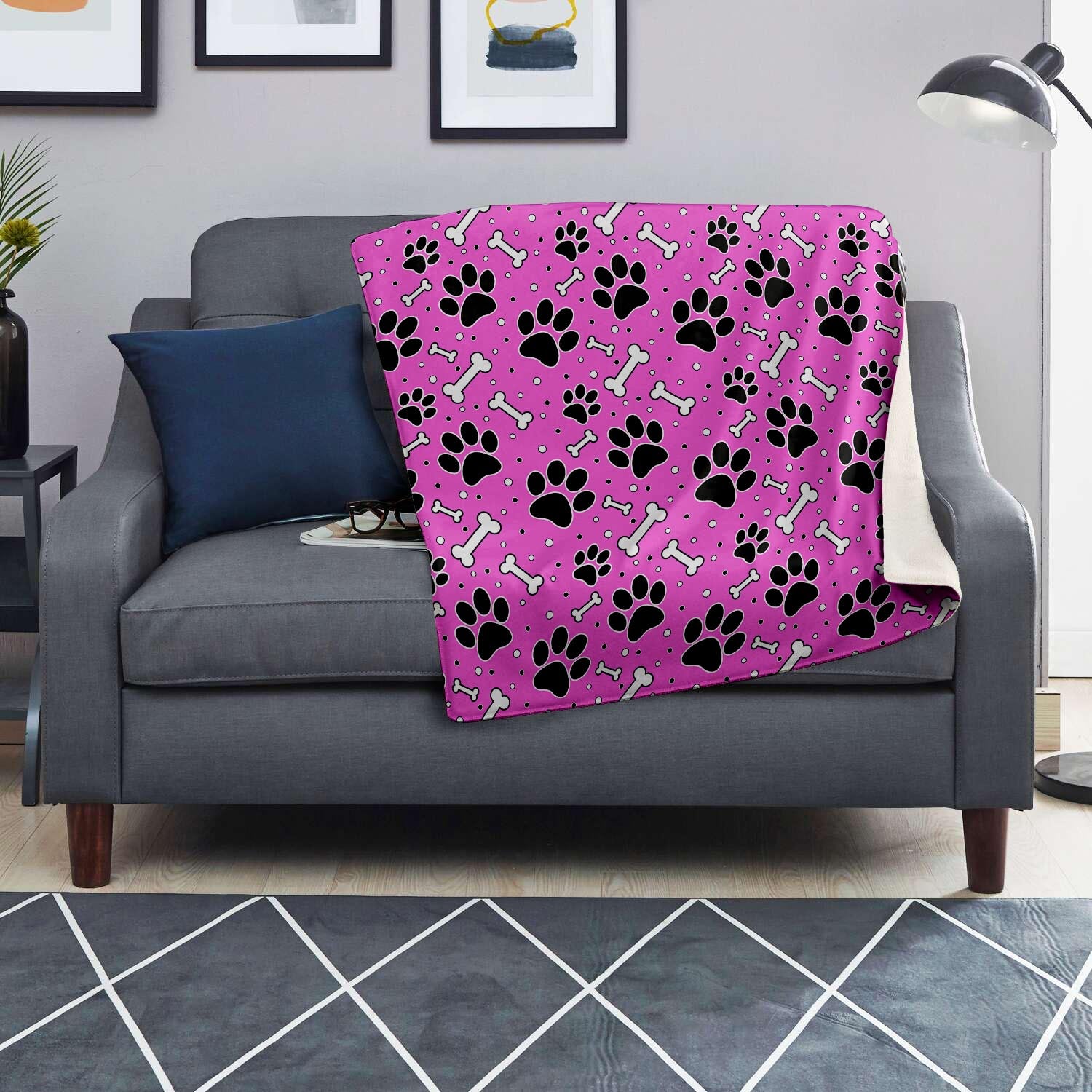 Pink Paw Blanket-grizzshop