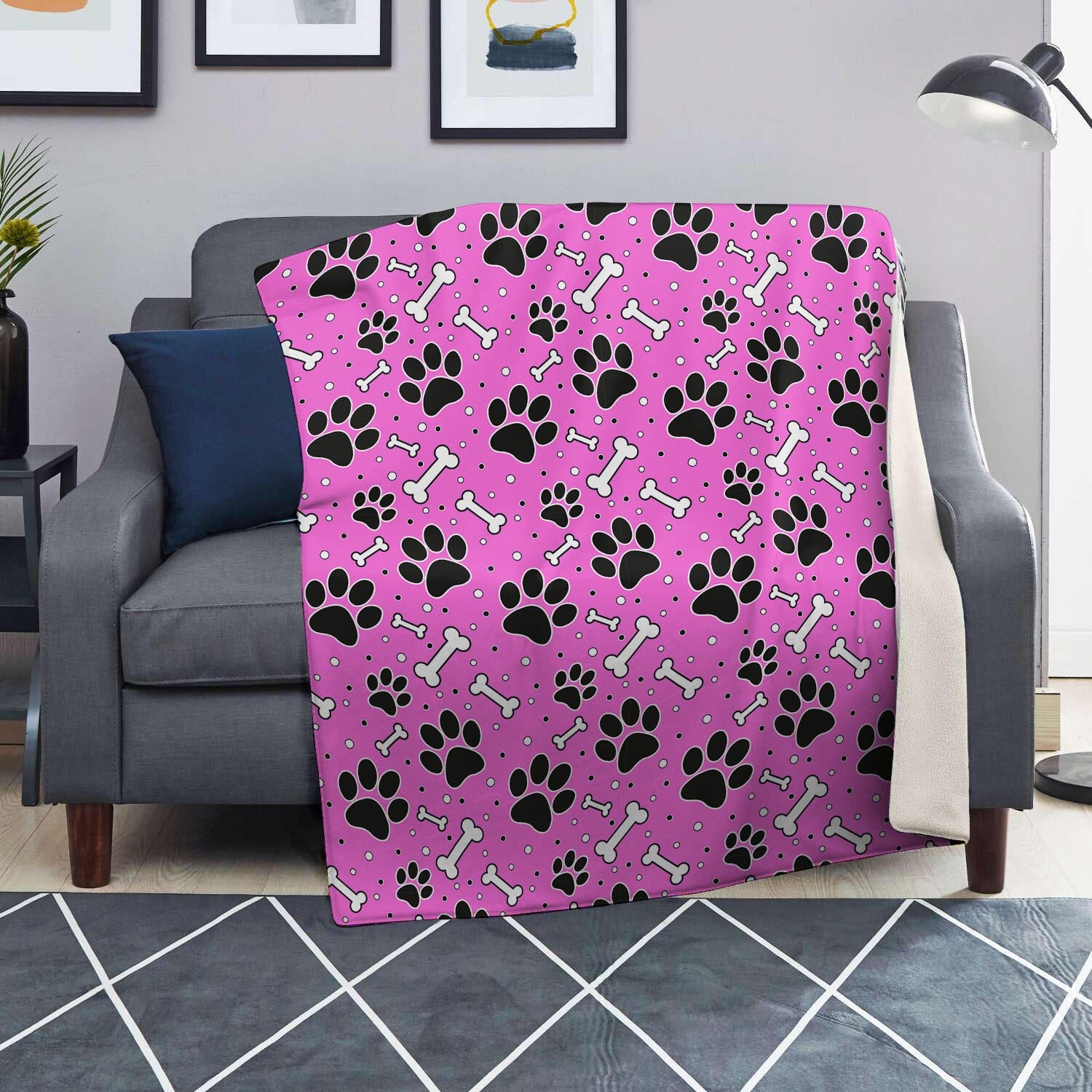 Pink Paw Blanket-grizzshop