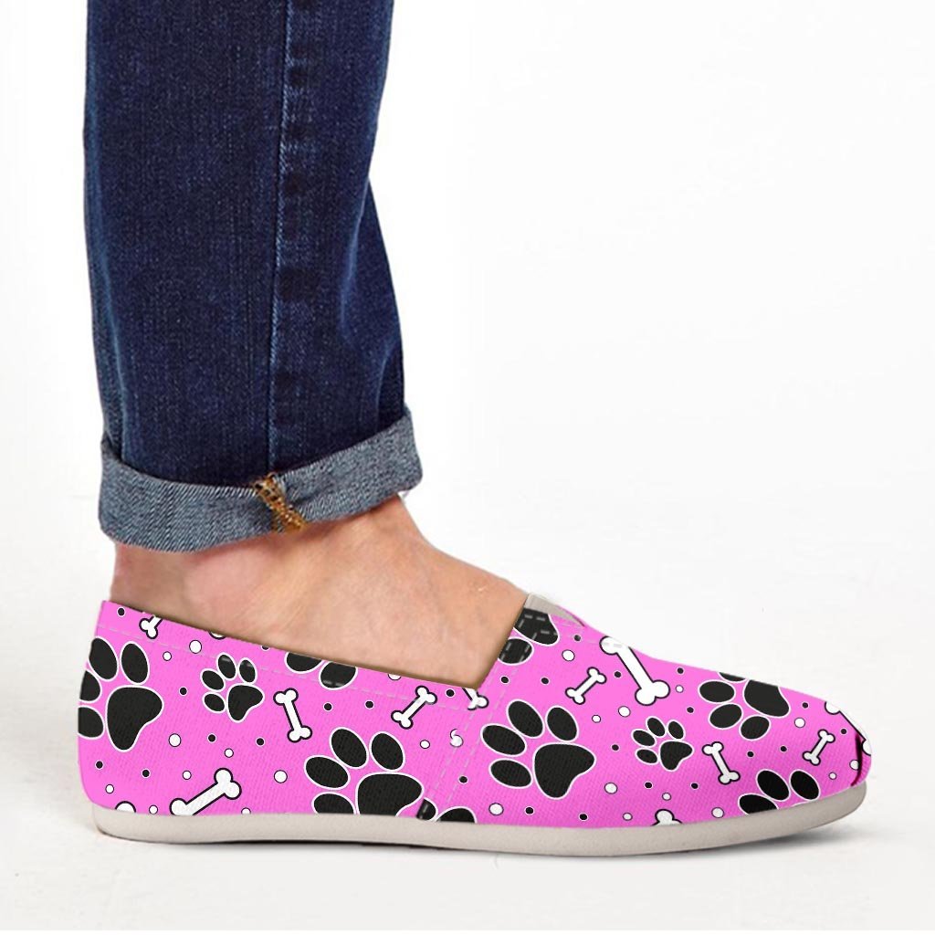 Pink Paw Canvas Shoes-grizzshop