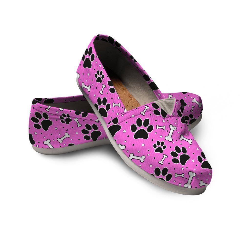 Pink Paw Canvas Shoes-grizzshop