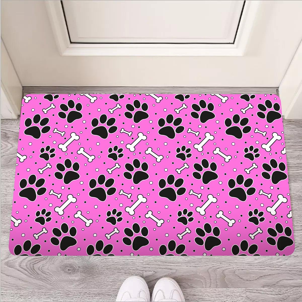 Pink Paw Door Mat-grizzshop