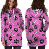 Pink Paw Hoodie Dress-grizzshop