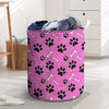 Pink Paw Laundry Basket-grizzshop