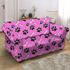 Pink Paw Loveseat Cover-grizzshop