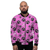 Pink Paw Men's Bomber Jacket-grizzshop