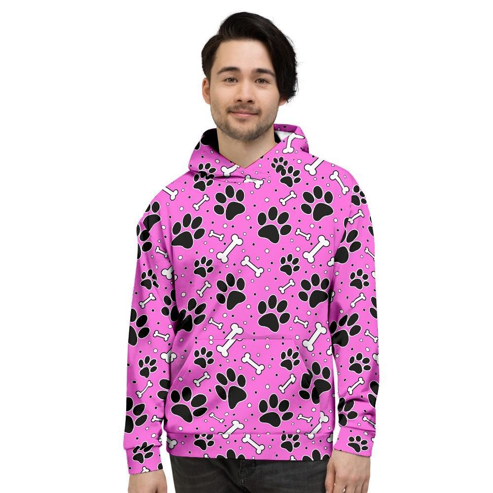 Pink Paw Men's Hoodie-grizzshop