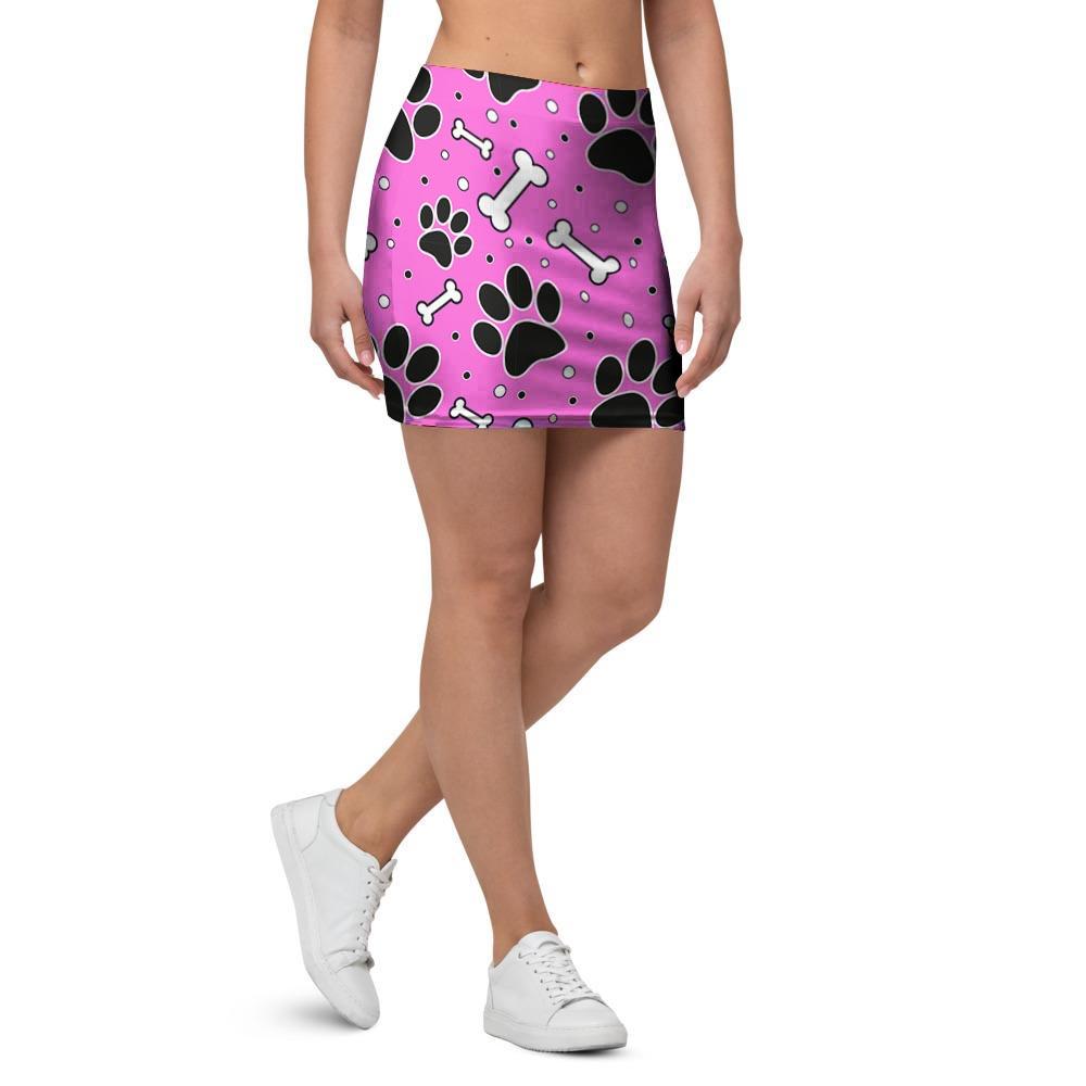 Pink Paw Mini Skirt-grizzshop