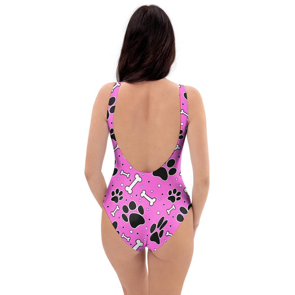 Pink Paw One Piece Swimsuite-grizzshop