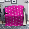 Pink Paw Print Blanket-grizzshop