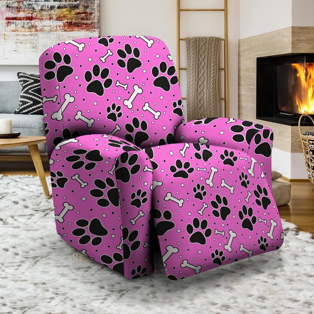 Pink Paw Recliner Cover-grizzshop