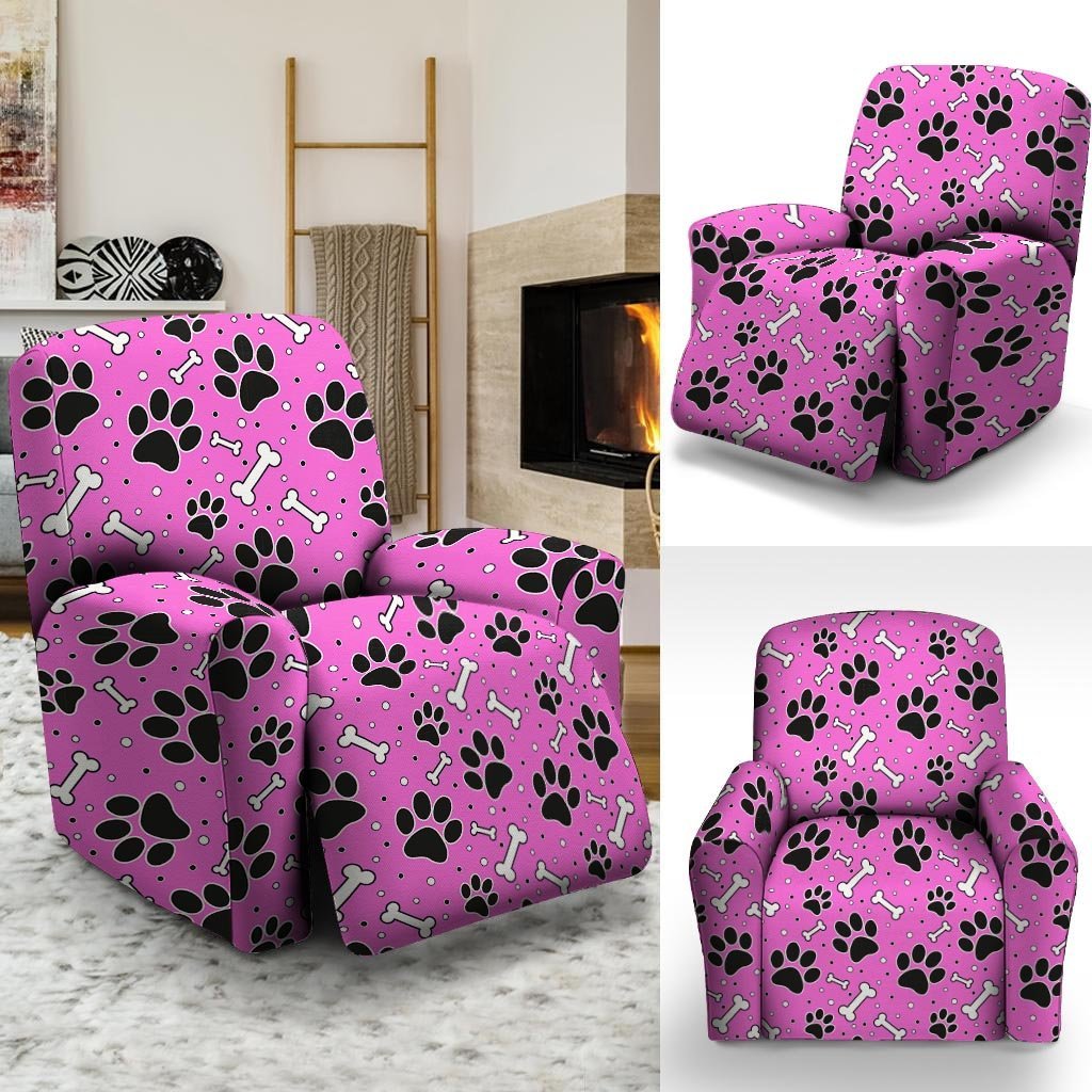 Pink Paw Recliner Cover-grizzshop