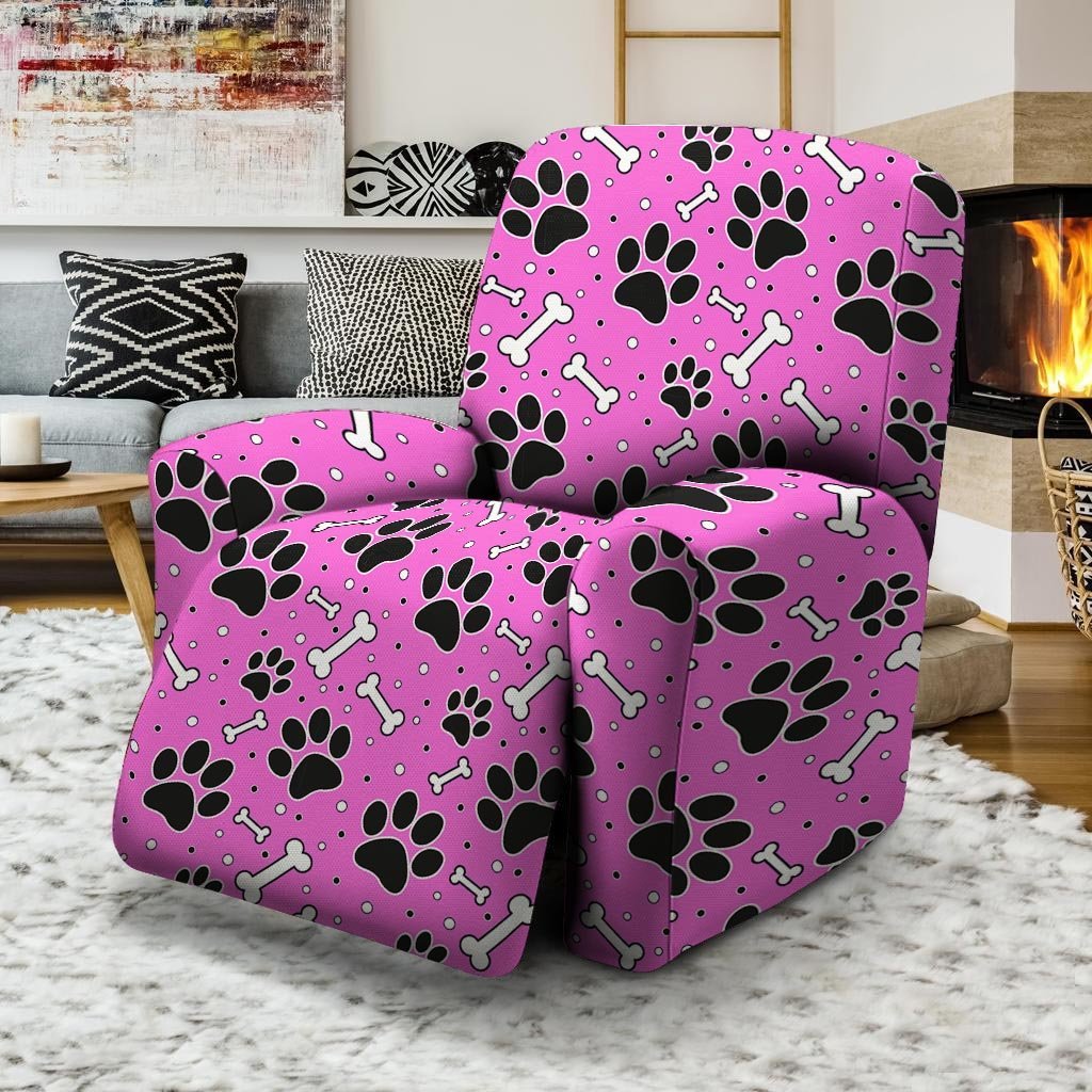 Pink Paw Recliner Cover-grizzshop