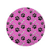 Pink Paw Round Rug-grizzshop