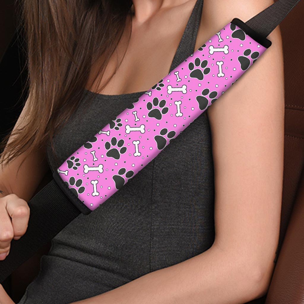 Pink Paw Seat Belt Cover-grizzshop