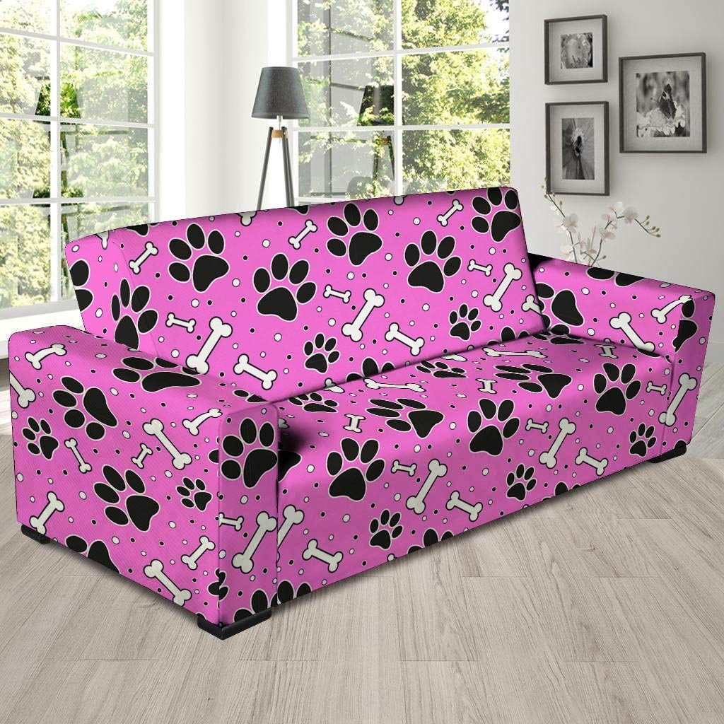 Pink Paw Sofa Cover-grizzshop