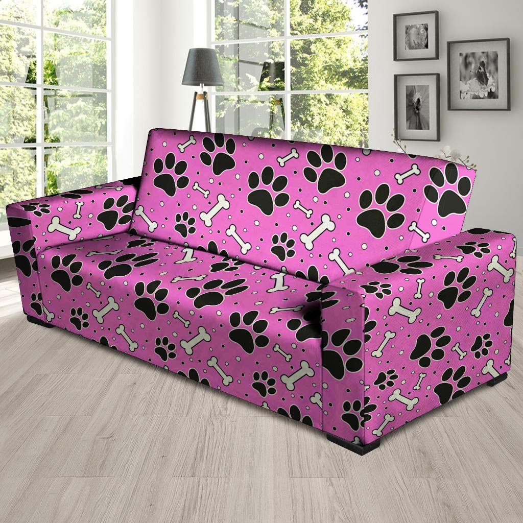 Pink Paw Sofa Cover-grizzshop