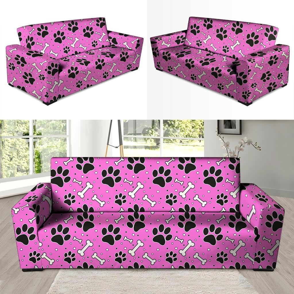 Pink Paw Sofa Cover-grizzshop