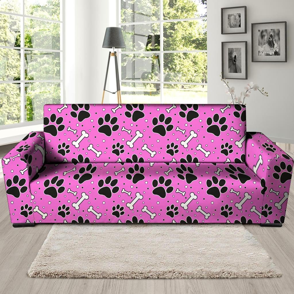 Pink Paw Sofa Cover-grizzshop