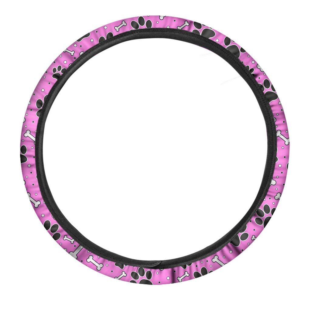 Pink Paw Steering Wheel Cover-grizzshop