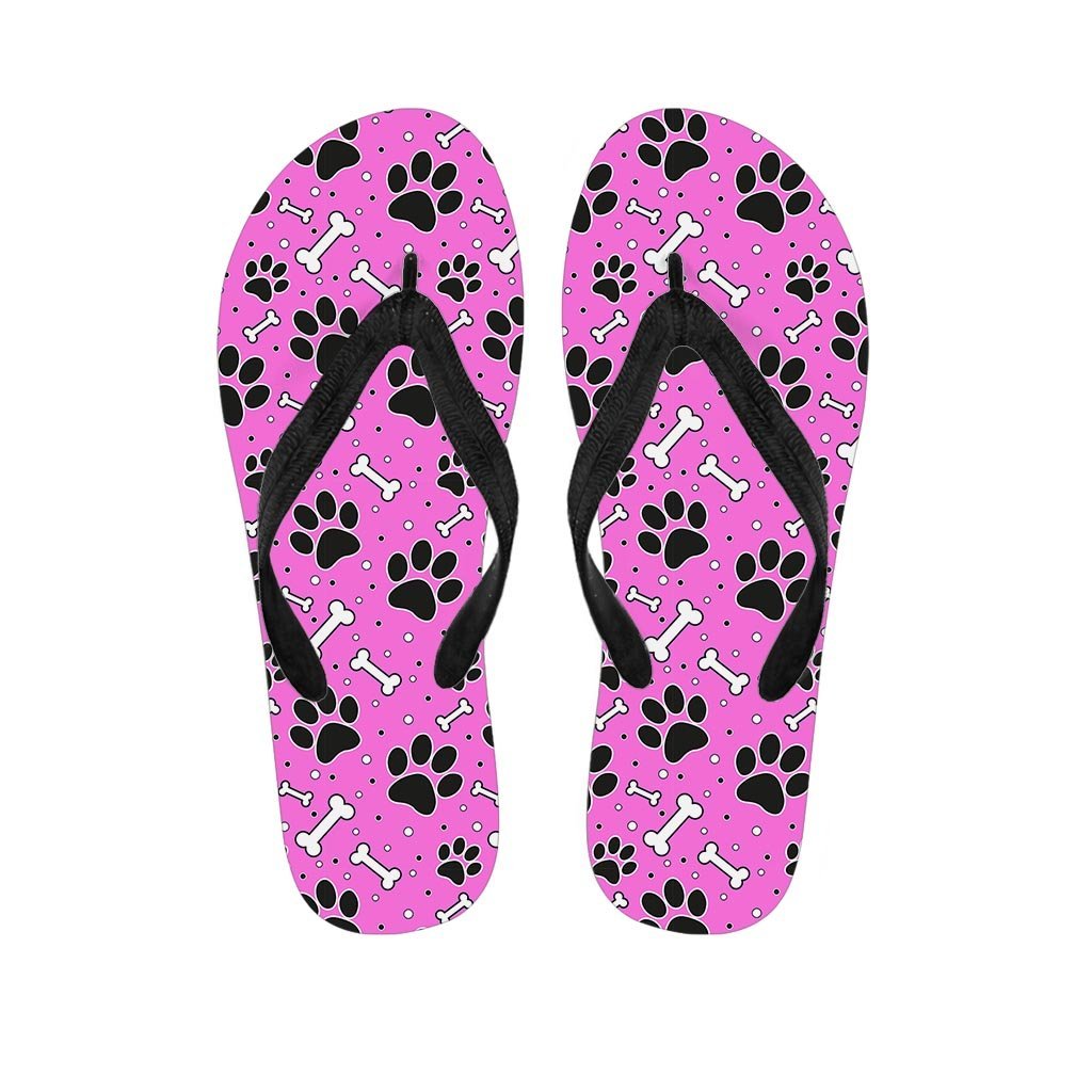Pink Paw Women's Flip Flops-grizzshop