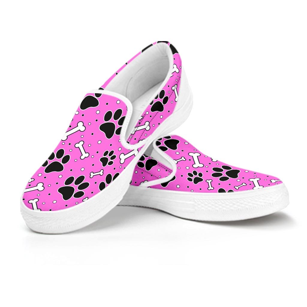 Pink Paw Women's Slip On Sneakers-grizzshop