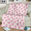 Pink Peach Pattern Print Blanket-grizzshop