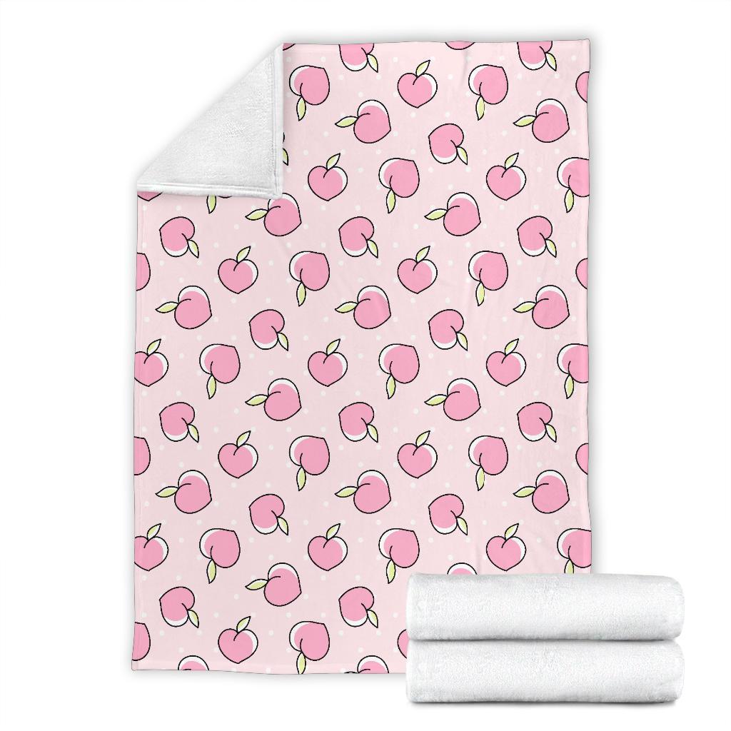 Pink Peach Pattern Print Blanket-grizzshop