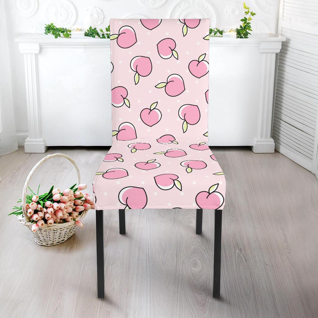 Pink Peach Pattern Print Chair Cover-grizzshop