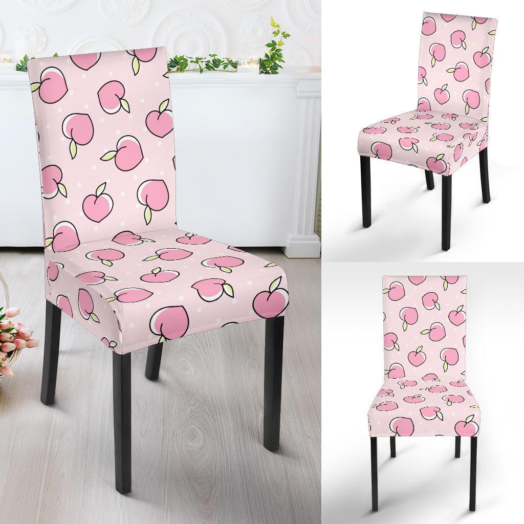 Pink Peach Pattern Print Chair Cover-grizzshop