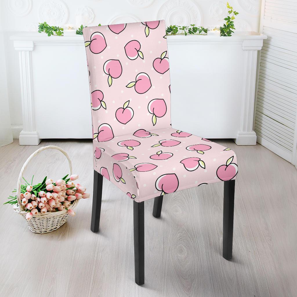 Pink Peach Pattern Print Chair Cover-grizzshop