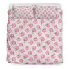 Pink Peach Pattern Print Duvet Cover Bedding Set-grizzshop