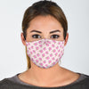 Pink Peach Pattern Print Face Mask-grizzshop