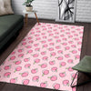 Pink Peach Pattern Print Floor Mat-grizzshop