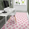 Pink Peach Pattern Print Floor Mat-grizzshop