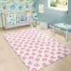 Pink Peach Pattern Print Floor Mat-grizzshop