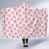 Pink Peach Pattern Print Hooded Blanket-grizzshop