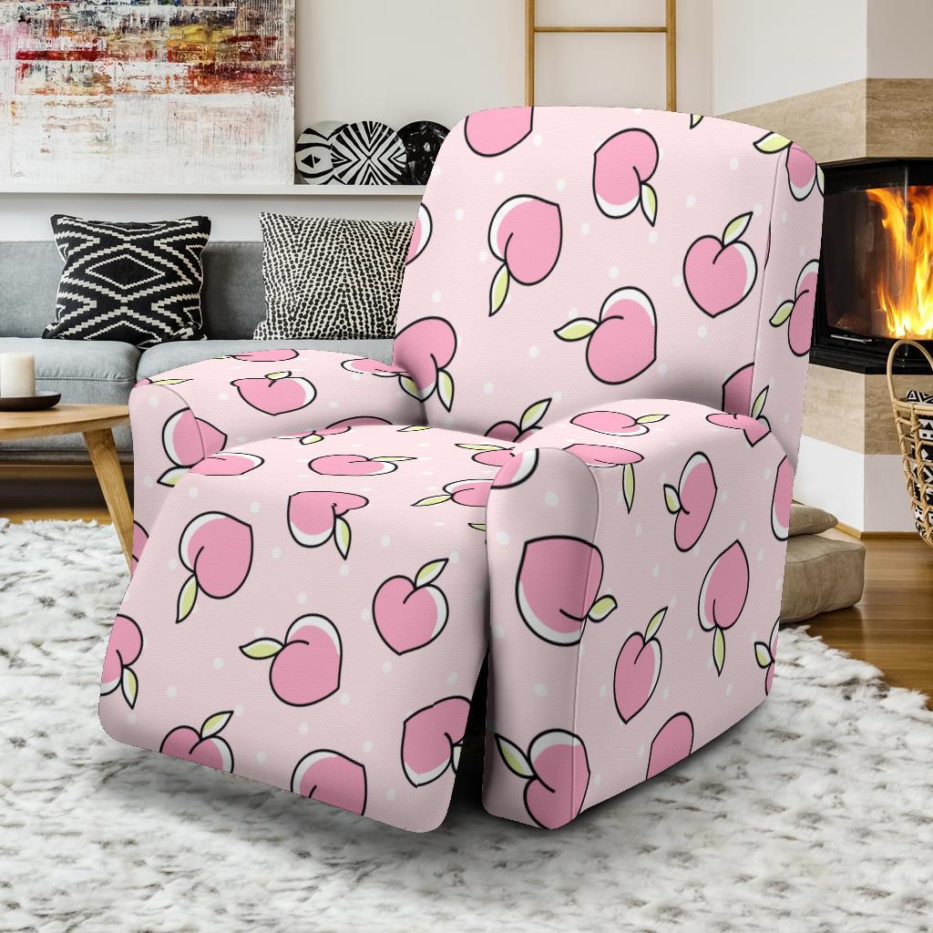 Pink Peach Pattern Print Recliner Cover-grizzshop