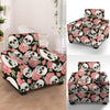 Pink Peony Skull Armchair Cover-grizzshop