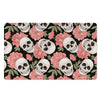 Pink Peony Skull Door Mat-grizzshop