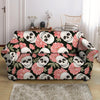 Pink Peony Skull Loveseat Cover-grizzshop