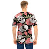 Pink Peony Skull Men T Shirt-grizzshop