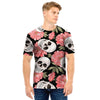 Pink Peony Skull Men T Shirt-grizzshop