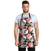 Pink Peony Skull Men's Apron-grizzshop