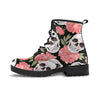 Pink Peony Skull Men's Boots-grizzshop