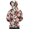 Pink Peony Skull Men's Hoodie-grizzshop