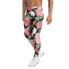 Pink Peony Skull Men's Leggings-grizzshop