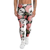 Pink Peony Skull Men's Leggings-grizzshop